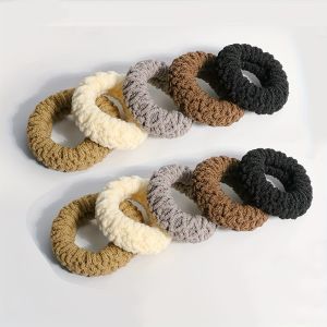 5/10 ชิ้นชุดผมยืดหยุ่นสูงยางลําลองผมหนาเชือกผม Headdress สําหรับผู้หญิง