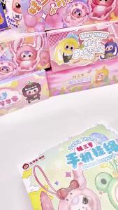 BILIBILI | Baby Three Plush Phone Lanyard Blind Box Outdoor Cute Plush Keychain Pendant Phone Decoration Doll Trendy Toy Christmas Gift