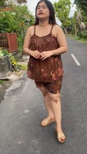 setelan dewasa set tank top celana pendek big size