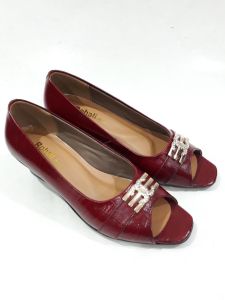 SEPATU  WEDGES PEEP TOE (DEPAN TERBUKA) WANITA  KULIT 033