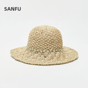 SANFU | Straw Double Layer Flower Summer Lady Sun Hat