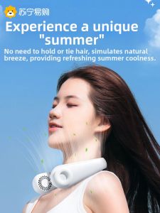 Portable Neck Fan Rechargeable Mini Personal No-Leaf USB Cooling Electric Fan Neck-Mounted Home Use for Teens Chinese Mainland