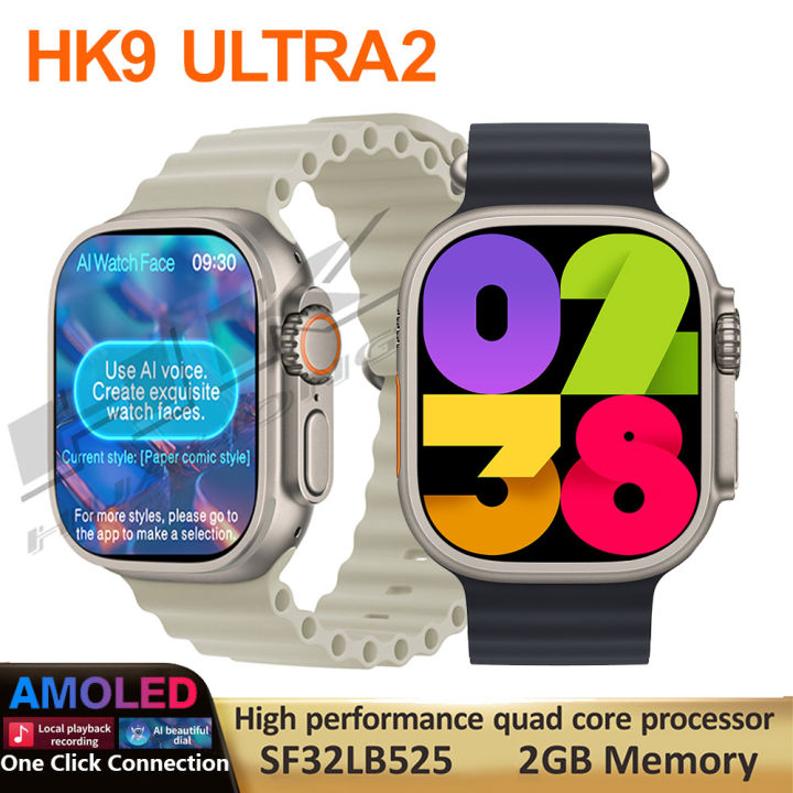 70,04 US$-2023 Hk9 Ultra 2 Amoled Smartwatch hombres Hk8 actualizado  Chatgpt Nfc reloj inteligente 2gb Rom Dynamic Island Ai Watch Face  pa-Description