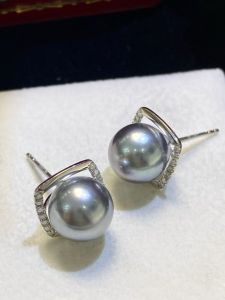 ต่างหูเงินแท้ S925 รูปทรงกลมแบนสำหรับผู้หญิง DIY พร้อมอุปกรณ์เสริมไข่มุก ทองคำและเงิน เครื่องประดับแฟชั่น