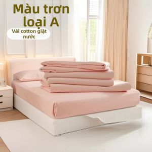 Bộ Chăn Ga Gối Phong Cách Ký Túc Xá Bằng Cotton Rửa Nước