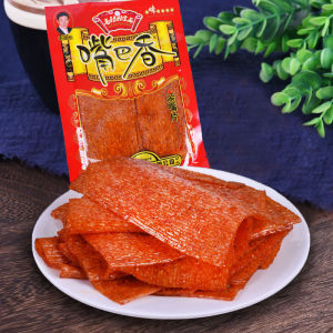 ขนม หม่าล่าเต้าหู้ แผ่นเผ็ด ยุค90 แผ่นบางพอดีคำ ขนม ล่าเถียว ซองใหญ่ 112g