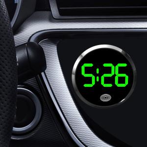Fashionable LED Car Clock Touch-Control Dashboard Watch LED Display Light for Fridge RV Classroom Travel Vehicle Supplies