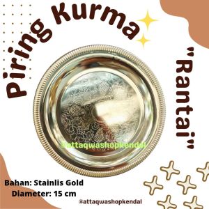 Piring Kurma Kismis Premium Stainless Emas