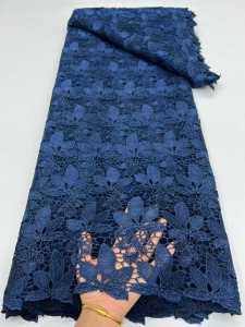 Vải Ren Lưới Thêu Cao Cấp Nigeria Châu Phi 5 Thước Chất Liệu Guipure Đính Sequin Tan Trong Nước Dùng Cho Váy Dự Tiệc Cưới