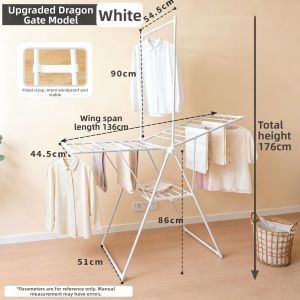 JUYOU | Foldable Indoor Wing-shaped Stainless Steel Clothes Hanger