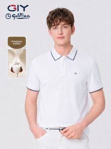 GYgoldlion | Soft Skin-friendly Retro Color Mens Short Sleeve Polo Shirt