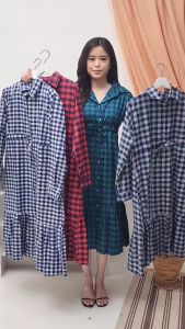 RED-Tunik Square Arvy 949/Dress Kotak/MIDI Dress/Dress Korean Look