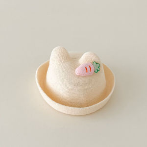 Cute Baby Rabbit Fisherman Cap Spring Autumn Outing Hat for 1-3 Year Old Girls Cartoon Stylish Baby Headwear Spring Autumn