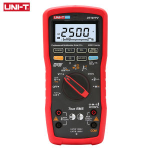 UNI-T มาตรวัดเอนกประสงค์แบบดิจิตอล UT197PV มัลติมิเตอร์แบบมืออาชีพ1000V AC DC สำหรับ REL โซล่าเซลล์ IP67บลูทูธวัดกำลังไฟสัญญาณเอาต์พุต VFD