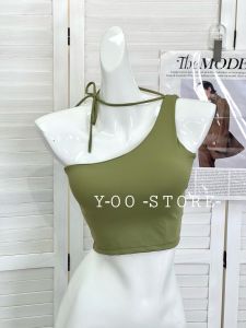 F Fitted Yoga Vest Womens Fitness Clothing Shoulder Bare Sensation Summer Training Sports Bra Pad Pilates Exercise Short Sleeve