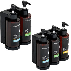 【Vktech】 Anti-Leak Wall Mounted Soap Dispenser with Pump No Drill Bathroom Shower Accessory