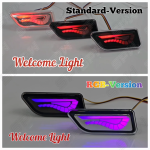 Perodua Bezza 2020-2026 Alza 2022-2026 Ativa DTK Rear Bumper LED Reflector Demon Eyes Daytime DRL Running Signal Brake Light 2020 2021 2022 2023 2024 2025 2026
