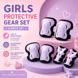 Kids/Youth Knee Pads Elbow Pads Wrist Guards Set for 3-12 Years Child Protective Gear Set for Roller for Children Shock absorbing Protective Pads