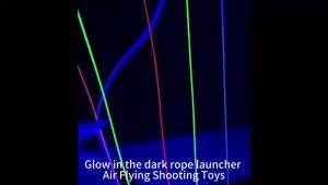 Glow in The Dark Loop Rope Launcher PropellerHand Held Novelty Fun LEDLasso Pressure ReducerGlow in The Dark RopeGame Shooter String ToyBirthday Christmas Ideal Gift Pink