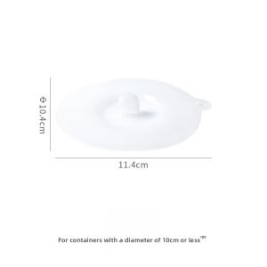 round Silicone Cup Lid Microwave Safe Splash Proof Fresh Keeping Sealed Dust Proof Glass Cup Mark Water Cup Soft Lid