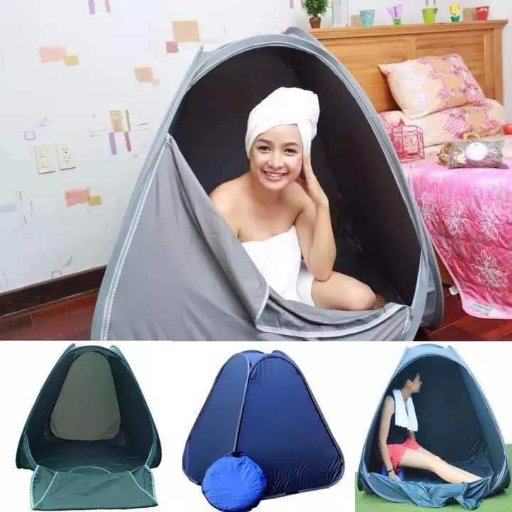 Lều xông hơi tự bung sau sinh vải dày dặn(màu xanh đen)