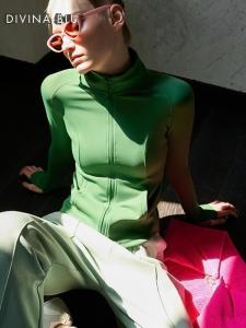 DIVINA BLU | Classic Sports Yoga Fitness Jacket