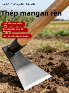 ZHENGQI | Công Cụ Xẻng Đào Măng Đông Đặc Chuyên Dụng Để Đào Đất Trồng Và Làm Sạch Đất Thiết Kế Nguyên Khối Thép Mangan
