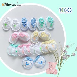 FREESHIP MAX - Bộ bao tay chân sơ sinh cho bé cột dây in bông chất liệu vải 100% cotton thương hiệu MINTUU - Thời trang và đồ dùng cho trẻ em - Hana s kids