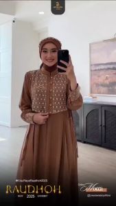 Kiukiu Shabira Couple - Baju Gamis Couple Ibu dan Anak - Set Gamis Couple Keluarga