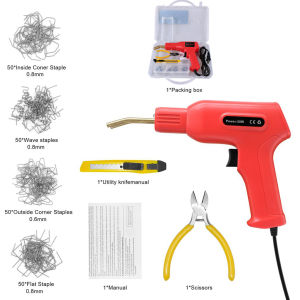 50W 220V Handy Plastics Welders Garage Tools Car Repairing Stapler Welding Tool Hot Staplers Machine Staple PVC Repairing Machine Plastic Daily Supplies