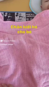 Chăn lưới cho bé sơ sinh chất cotton thoáng mát - mền cho em bé mềm mịn êm ái cho bé 0-3 tuổi