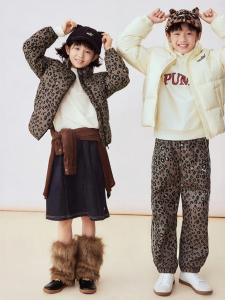 PUMA | Thick Insulating Childrens Padded Jacket With Stand-up Collar