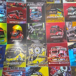 1 LEMBAR BUS BASURI KOTAK ISI 48 ORIGINAL/ stiker bus basuri original anti air