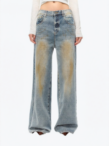 ANN ANDELMAN | Retro Loose Dirty Straight Jeans