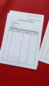 Kartu Rekam Medis Isi 100 Lembar