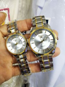 jam tangan couple tanggal aktif stainless fitur tanggal Waterproof