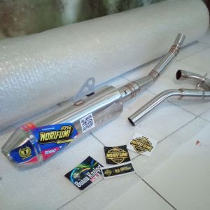 Knalpot norifumi torch full system untuk crf klx 150 dtracker klx 140 yamaha wr scorpio trail tiger trail viar cross 150