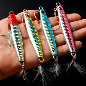Deep Sea Metal Cast Jig Spoon25g-180G Shore CastingJiggingFish Sea Bass Fishing Lure Artificial Bait Tackle