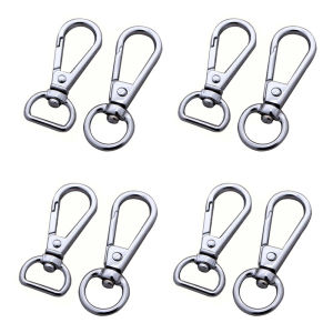 5pcs/Lot Stainless Steel Snap Hook Carabiner Lobster Clasp Swivel Keychain For DIY Key Buckle Bag Handbag Craft Accessories