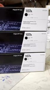 หมึกโทนเนอร์ HP 107A (W1107A) ตลับหมึกโทนเนอร์ สีดำ ของแท้ / เทียบ