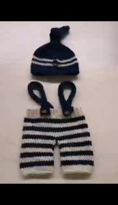 Baby Photography Clothes Handmade Wool Art Photo Set 0-12 Months Children Photography Props