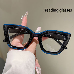KAMMPT Vintage Cat Eye Reading Glasses 2025 New Fashion Eyewear with Diopters Trendy Blue Light Blocking Decor Optical Frames