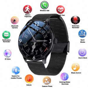 2026 New Sport Smart Watch Sleep Health Monitor 1.55” Full Touch Bluetooth Talk Custom Photo Smart Watch Ladies For Android IOS