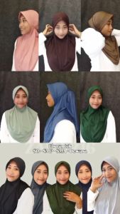 Hijab Anak Pet Kepang Tali Ulir Bahan Jersey Premium