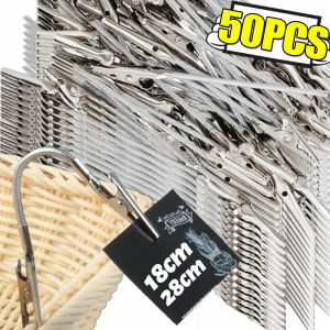 50ชิ้นสายยางตัวหนีบรูปจระเข้ที่ไม่ใช่ปากคีบแบบมีฉนวนแบบ DIY คลิปรูปภาพบันทึกที่ใส่กระดาษโน้ตรูปภาพที่หนีบการ์ดป้ายราคา