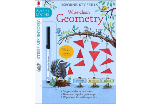 Age8 - 9 Maths Usborne Geometry Wipe Clean Workbook หนังสือเด็ก 8 - 9 ขวบ แบบฝึกหัด เลข คณิต เรขาคณิต 9781474951074
