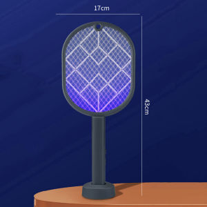 Upgraded 2-in-1 Mosquito Racket Insect Killer Purple Lamp USB Charging Protective Net Household Supplies for Home Summer Sleep