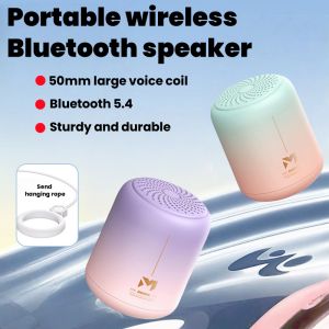 ลำโพงบลูทูธไร้สายแบบพกพา TWS ลำโพงเดสก์ท็อปขนาดเล็กลำโพงกลางแจ้ง5.4บลูทูธพร้อมเชือกแขวนลำโพงทนทานยาว