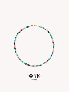 WYK | Natural Gemstone Beads Necklace for Lockbone