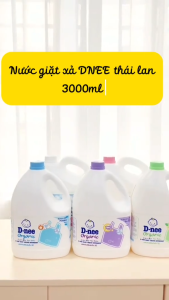 [CHUẨN THÁI] Nước giặt xả quần áo 2 trong 1 cho em bé Dnee 3000ml 1400ml- Hàng nhập khẩu Thái (Chính hãng có tem Đại Thịnh) mềm dịu với da tay không làm hư quần áo.........